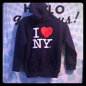 Purple I ❤️ NY kids hoodie